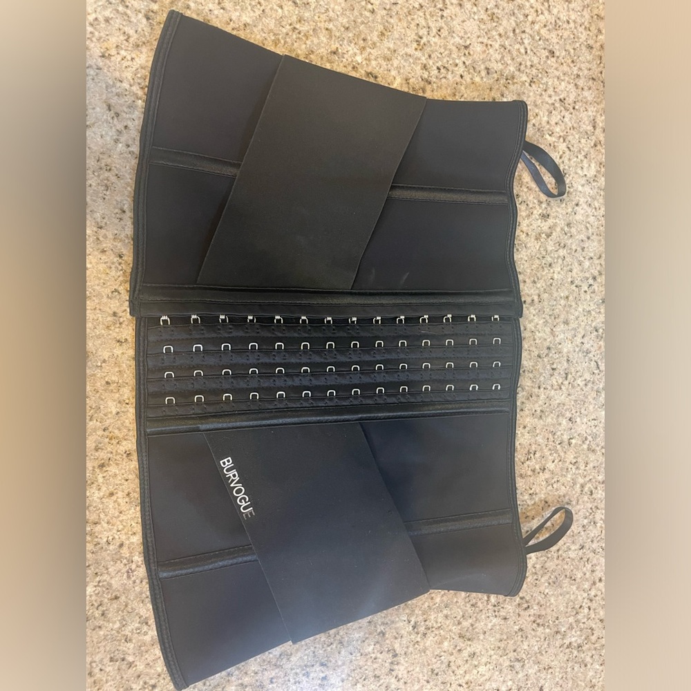 Burvogue Waist Trainer Black Tummy Control Extra Firm Support